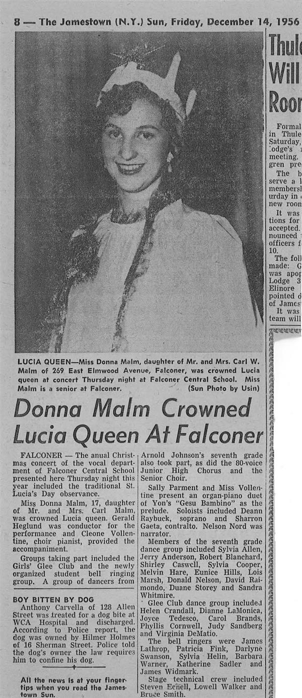 1956 Lucia festival queen
